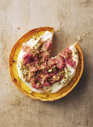 Cake Tin Lemon Tart with Roasted Rhubarb