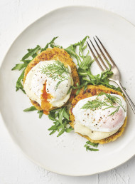 Smoked Fish Hash Cakes with Poached Eggs 