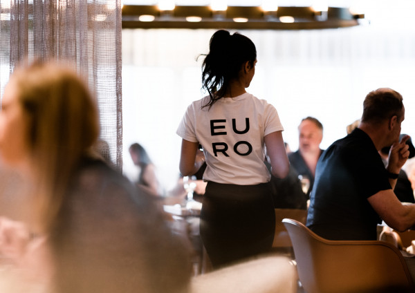 waitress at Euro