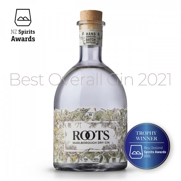 award winning roots dry gin 2021