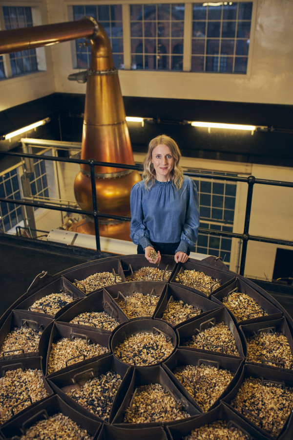 Dr Anne Brock at the Laverstoke Mill Distillery in Hampshire, England