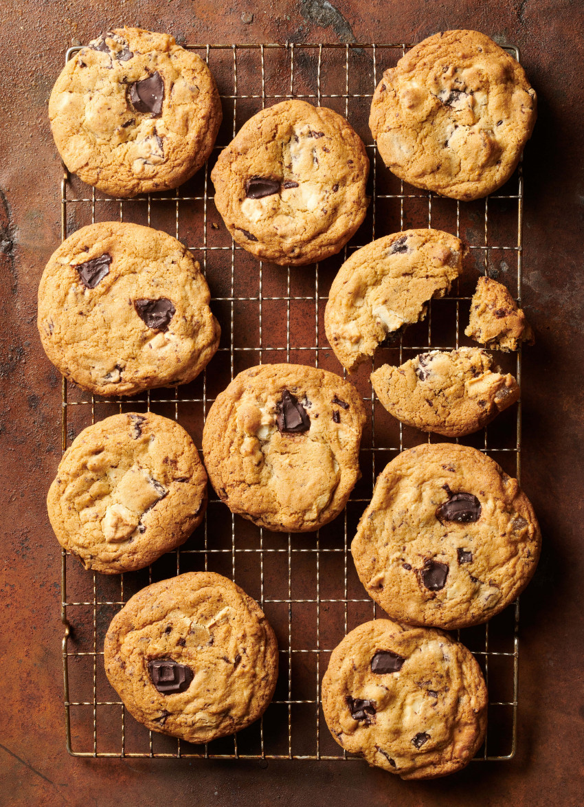 Giant Caramel, Ginger and Chocolate Cookies