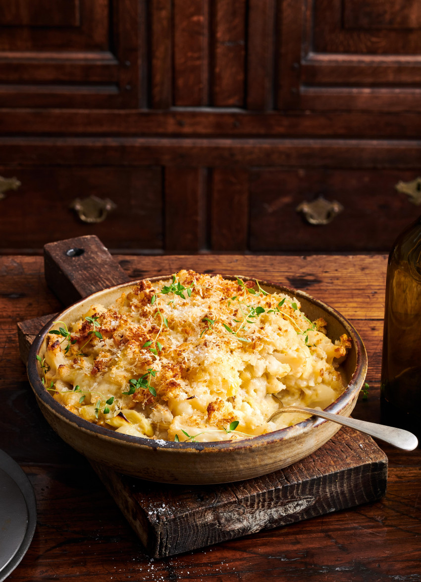 Cauliflower, Cheese and Leek Gnocchi Gratin