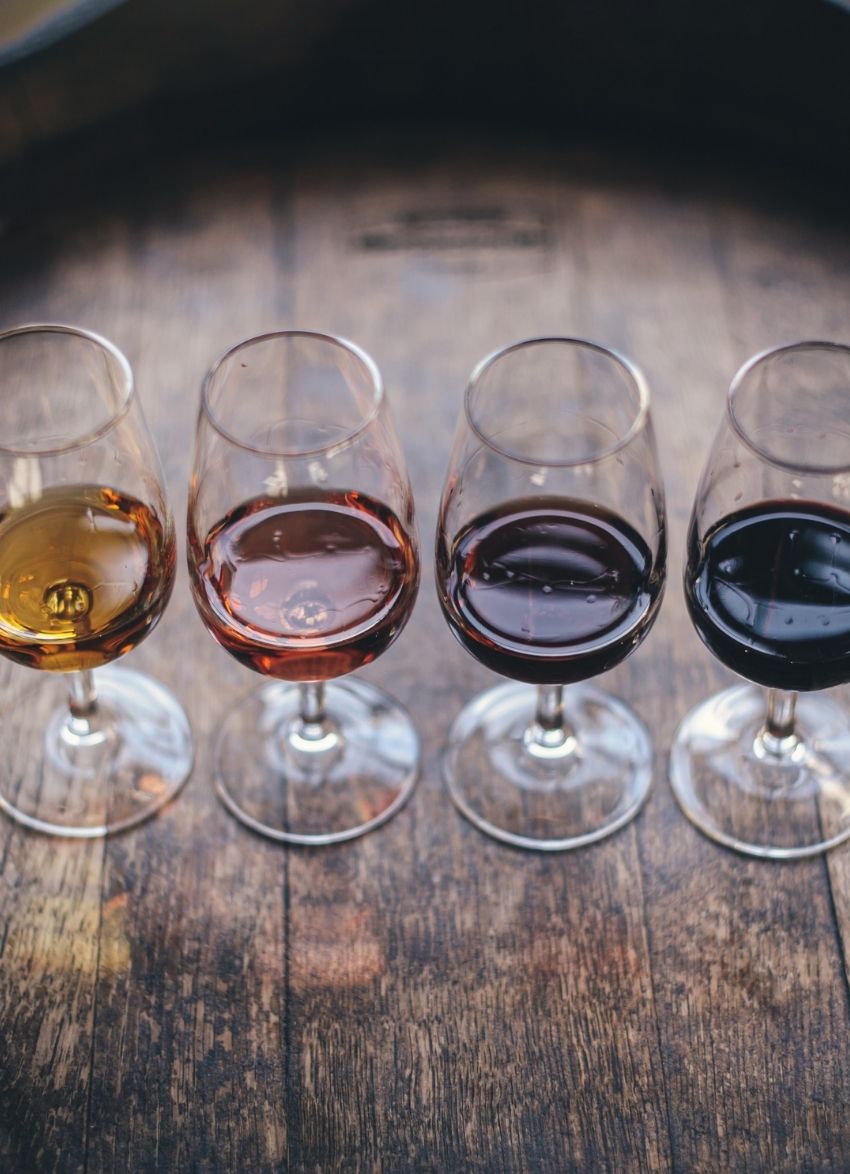 beer and wine tasting samples