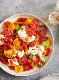 Tomato and Roasted Capsicum Salad with Tomato and Smoked Paprika Dressing