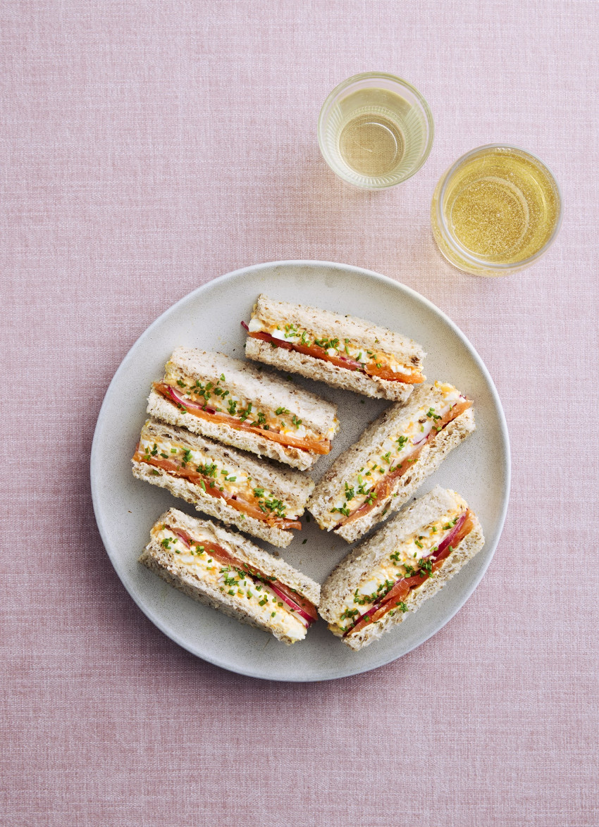 Our Luxe Smoked Salmon And Egg Mayo Sandwiches