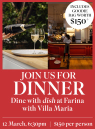 JOIN US FOR DINE WITH DISH AT FARINA – MARCH 12! 