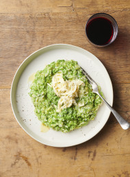 Leek Risotto with Peas and Mint