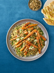 Aromatic Carrots with Seedy Couscous and Dukkah