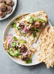 Spiced Lamb Meatball and Salad Flatbreads 