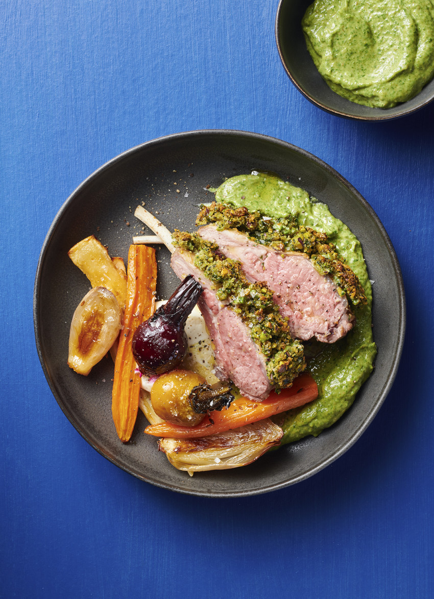 Colin's Rack of Lamb with a Pistachio and Herb Crust