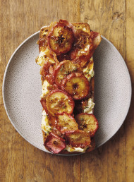 Roasted Apple and Crispy Bacon Loaded Ciabatta 