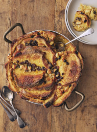 Bundy Rum, Macadamia and Wattleseed Bread and Butter Pudding