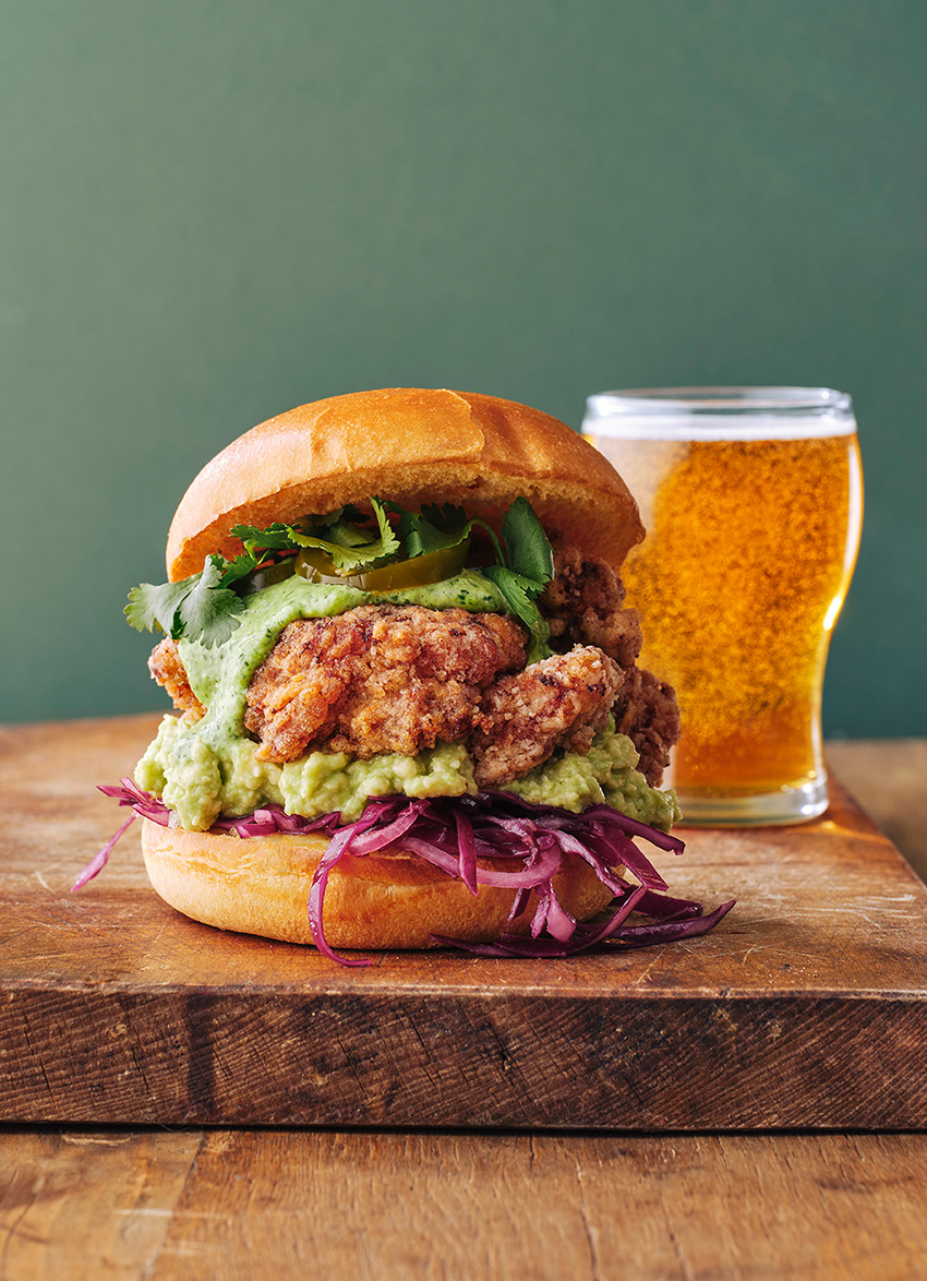 Mexican Fried Chicken Burgers