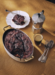 Chocolate and Prune Self-saucing Pudding