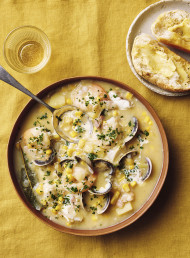 Seafood Chowder with Fennel and Bacon