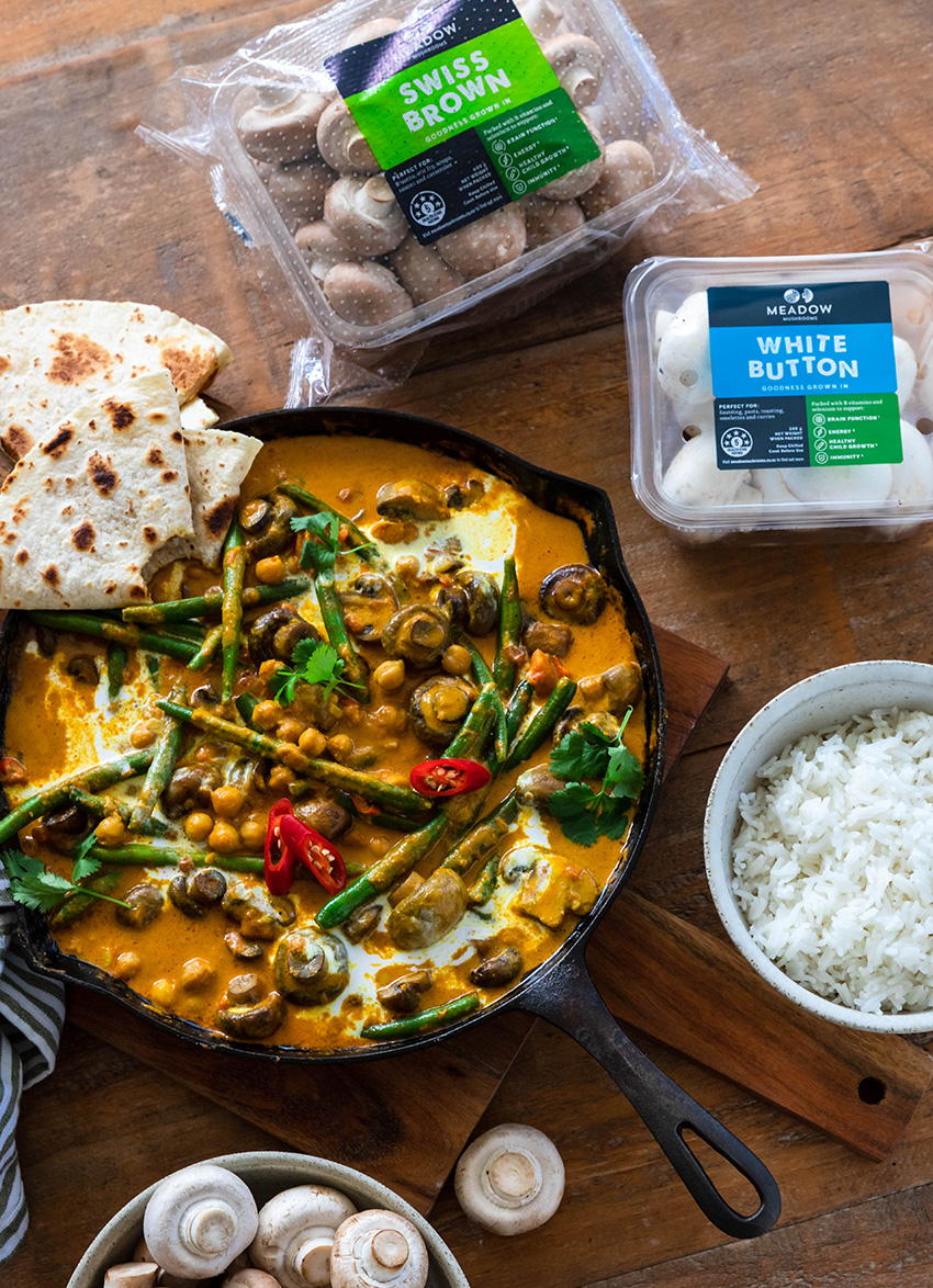 Mushroom and Chickpea Curry