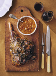 Mint-glazed Roasted Leg of Lamb