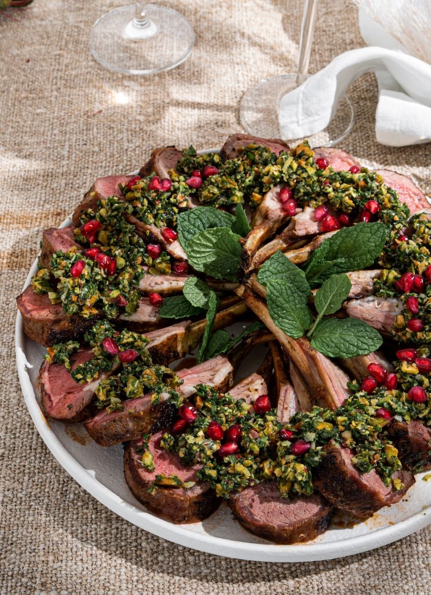 Lamb with Mint and Pistachio Gremolata