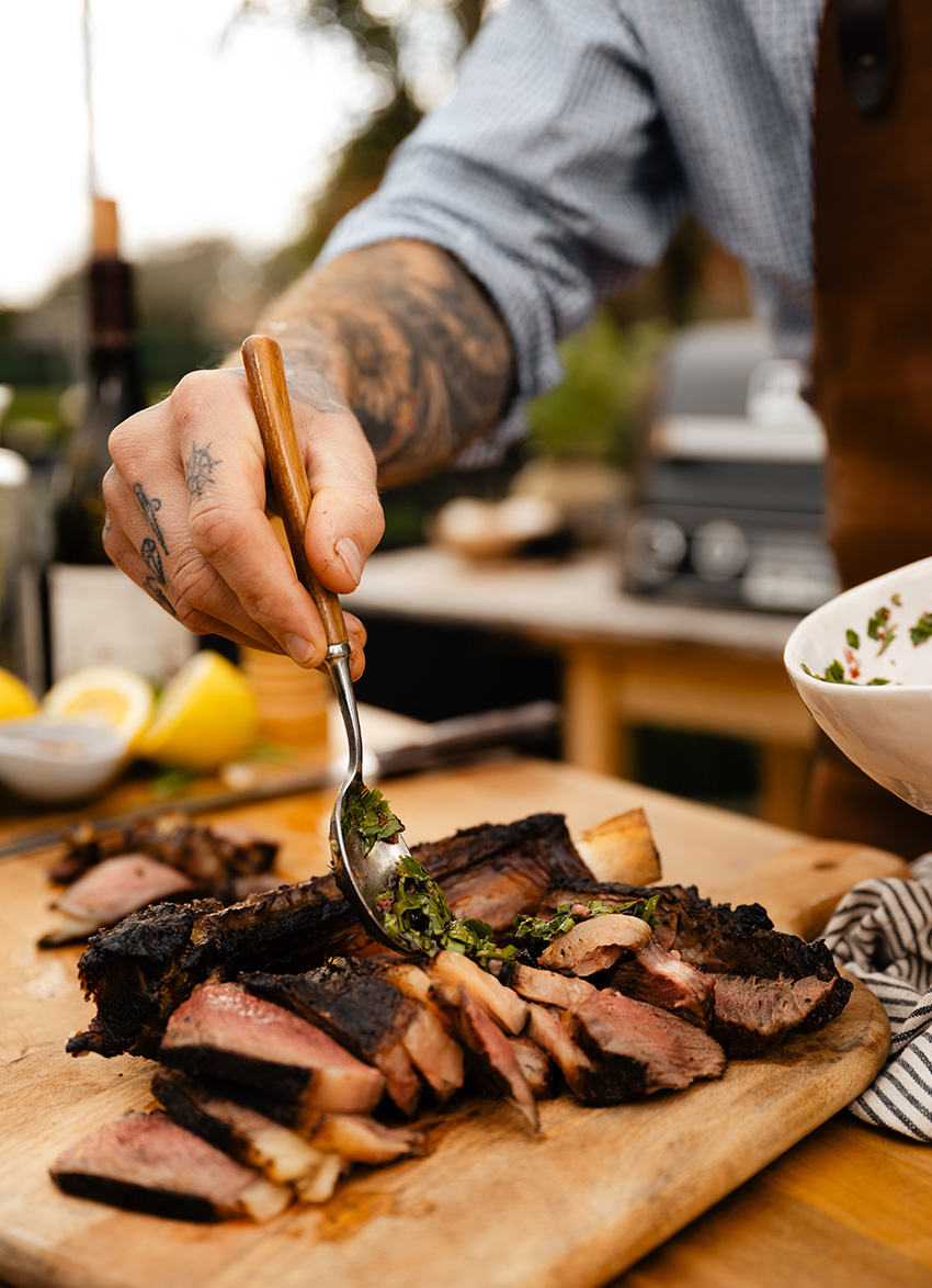 Aged Tomahawk with Chimichurri