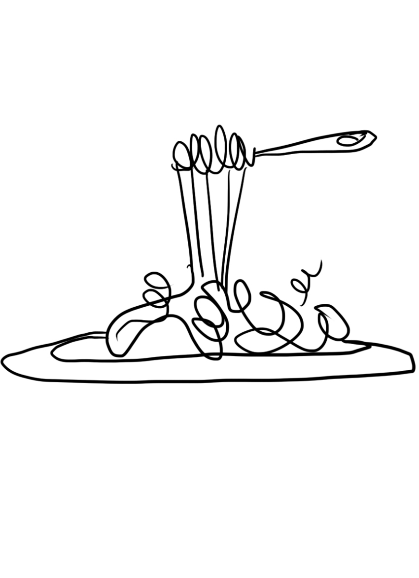 Illustration of pasta