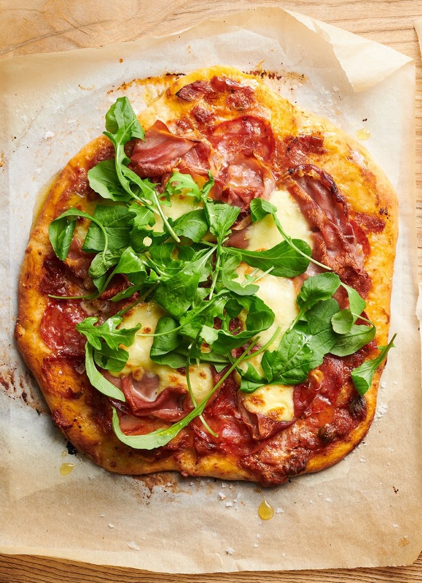 Easy Homemade Pizza Sauce With Prosciutto And Mozzarella Cheese