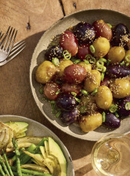 New Potatoes with Miso, Lime and Ginger Butter 