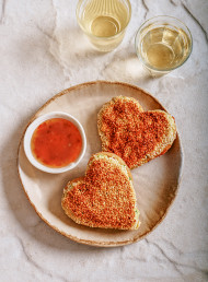 Heart Prawn Toasts