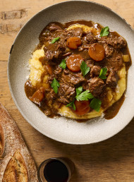 Italian Slow-cooked Beef with Creamy Polenta