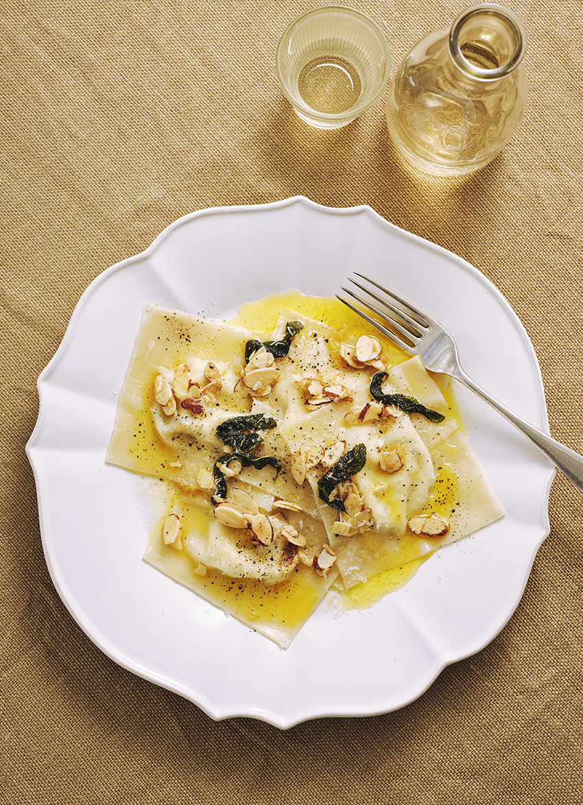 Goat’s Cheese, Lemon and Chive Ravioli