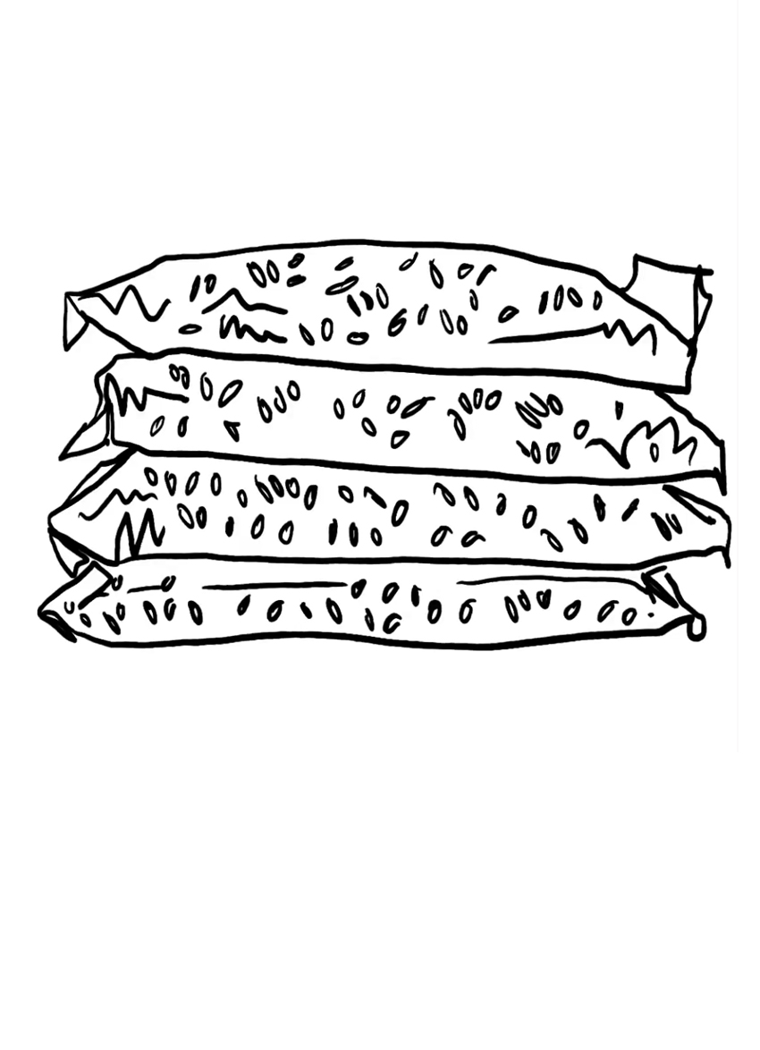 Illustration of rice bags