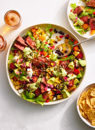 Mexican Steak Salad with Summer Corn and Hot Honey Dressing