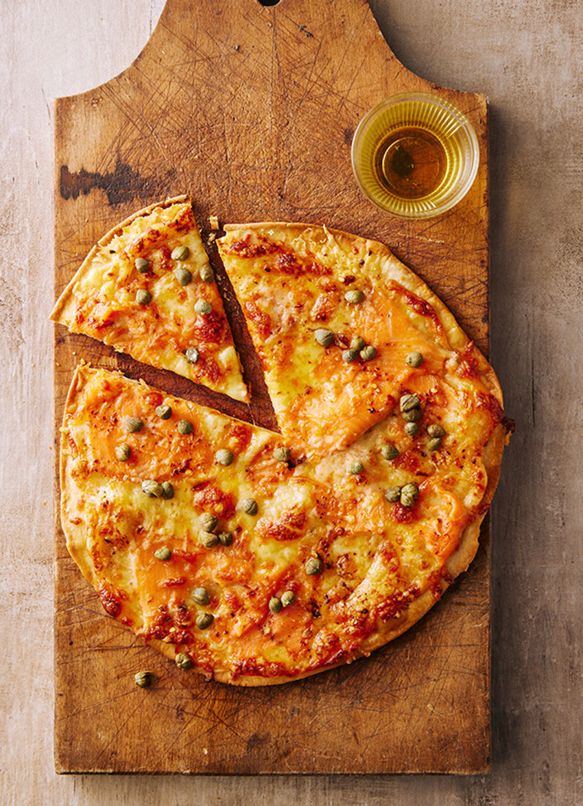 Smoked Salmon Pizzas