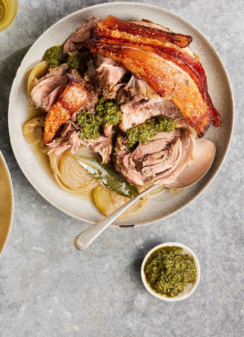 Slow-roasted Pork Shoulder with Mojo Verde