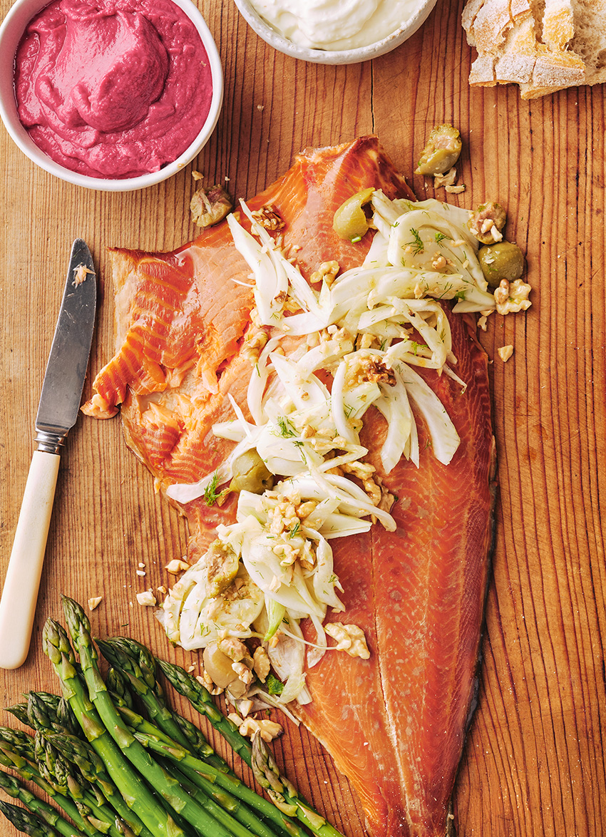 Pōhutukawa Hot Smoked Salmon Fillet Board