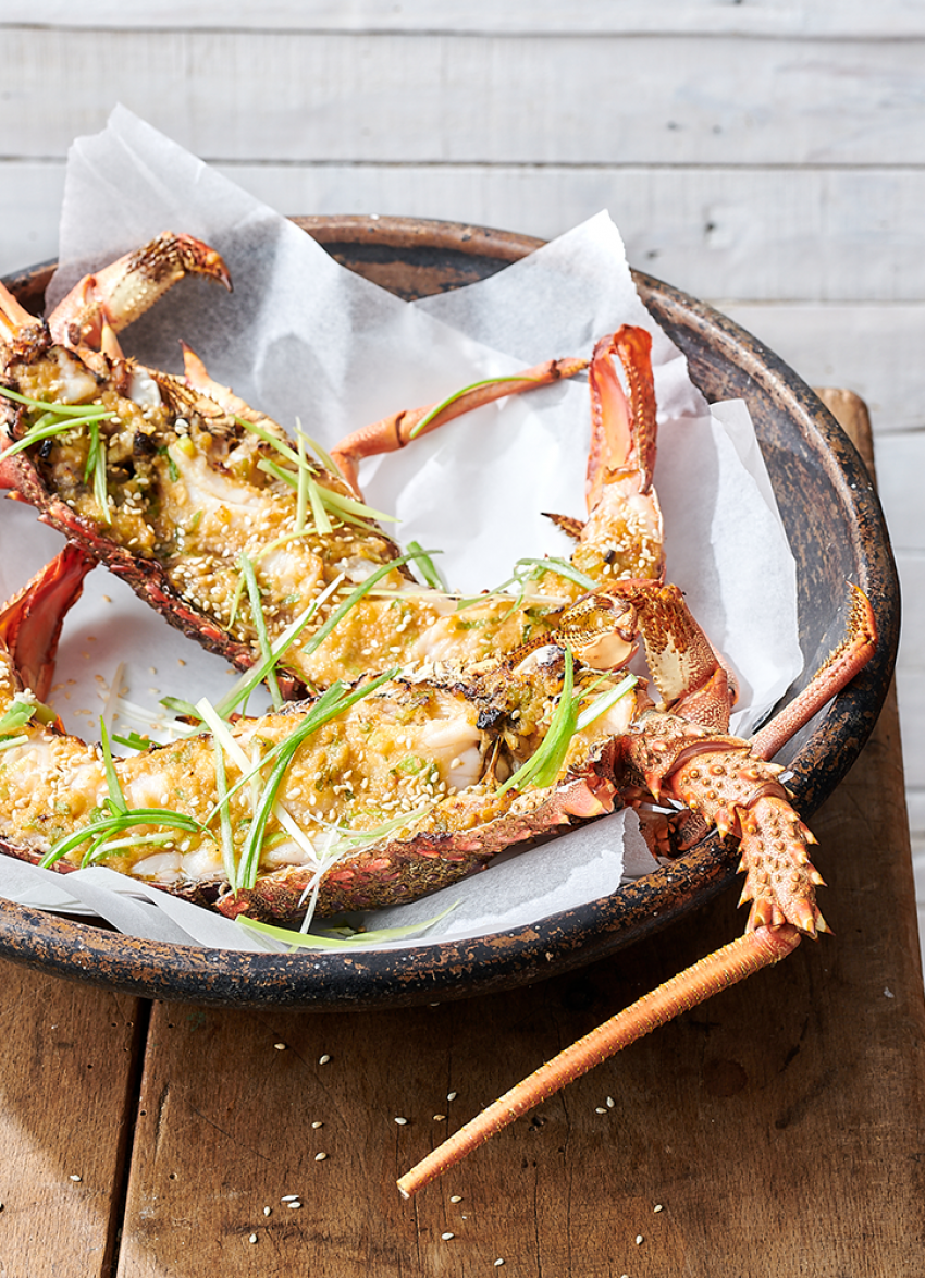 Crayfish with Miso and Spring Onion Butter