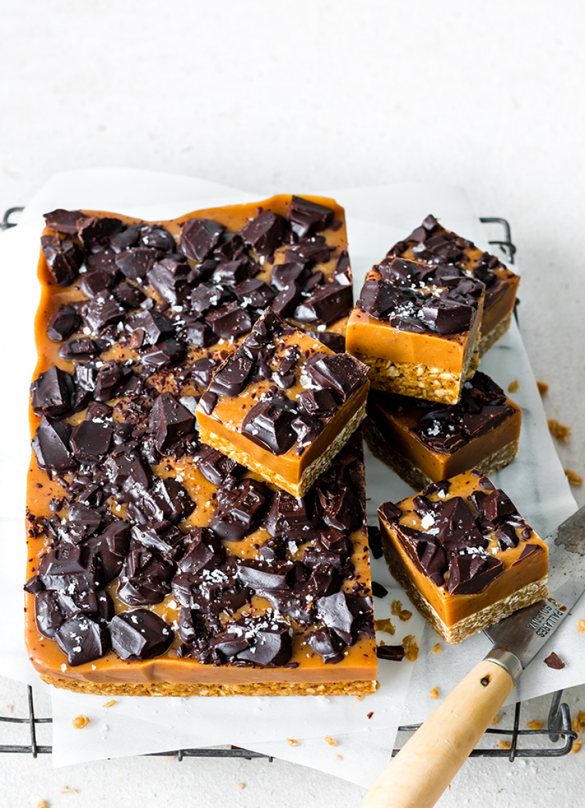 Chewy Oat and Caramel Slice | dish » Dish Magazine
