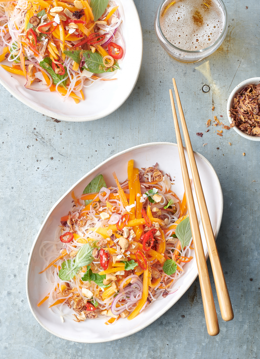 Papaya, Vermicelli and Fresh Herb Salad | dish » Dish Magazine