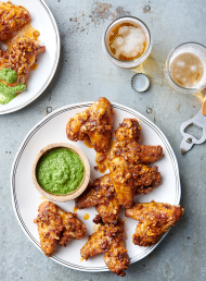 Tandoori Chicken Wings with Fresh Herb and Ginger Relish