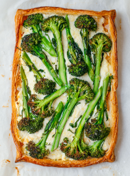 Quick Broccolini, Ricotta and Goat’s Cheese Tart