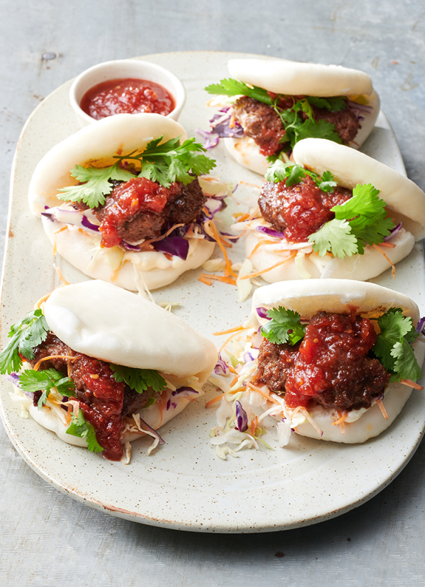 Korean Beef Burger Bao Buns