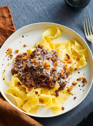Lentil and Mushroom Bolognese with Pappardelle