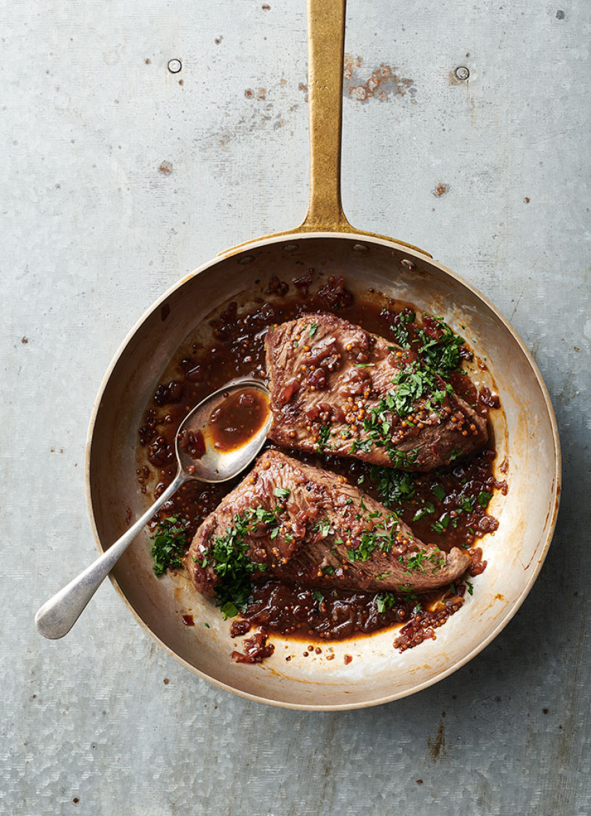 Venison Steaks with Whiskey and Mustard Pan Sauce | dish » Dish Magazine