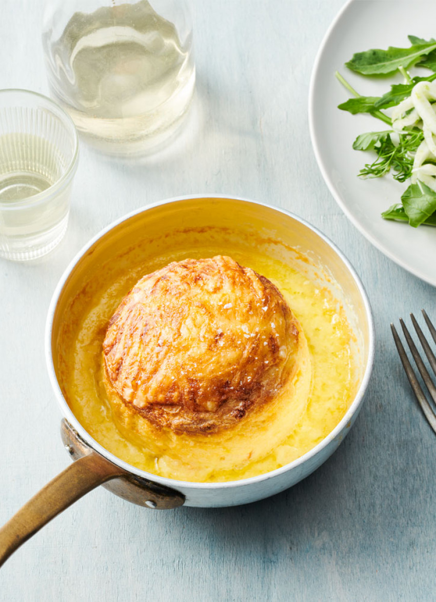 Antonia Prebble’s Double-baked Smoked Salmon Soufflé with Rocket, Fennel and Caper Salad