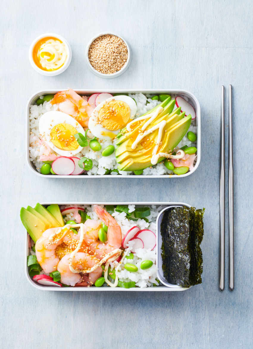 Prawn and Avocado Sushi Salad