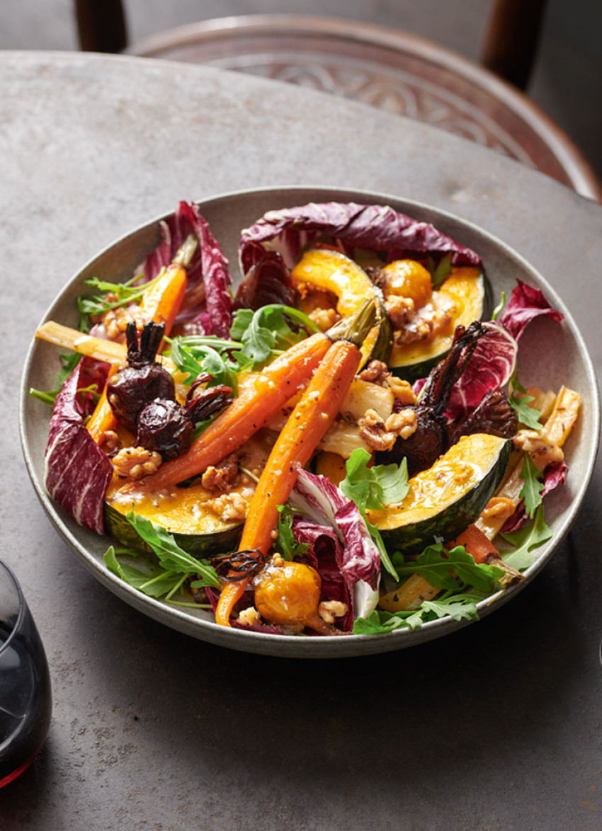 Roasted Vege Salad With Mustard Dressing Dish Magazine