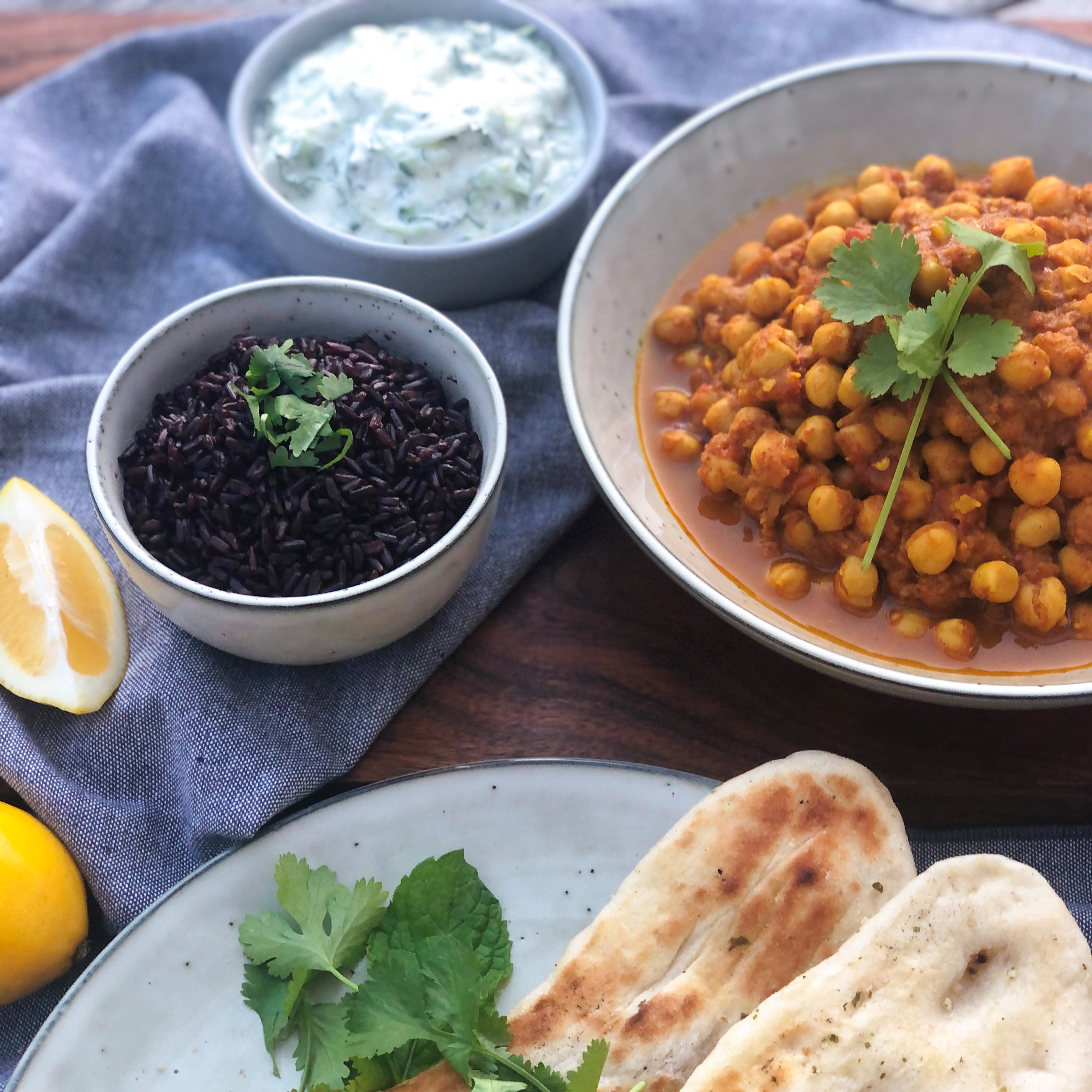 Chana Masala with Jasberry Rice