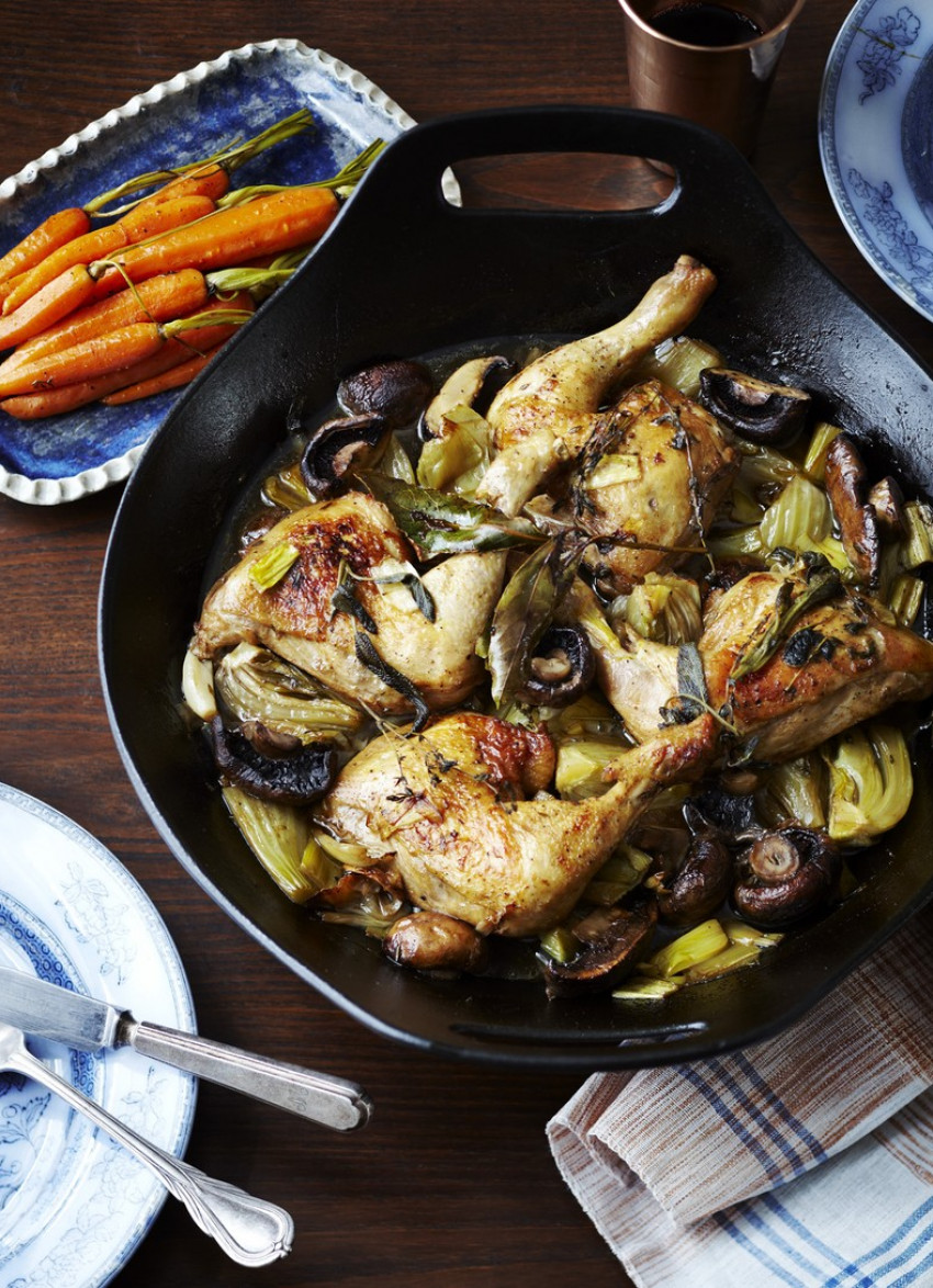  Braised Chicken with Mushrooms and Marsala 