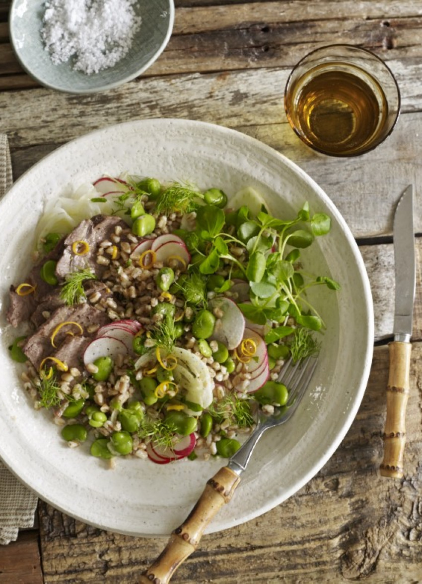 Farro, Broad Bean and Lamb Salad