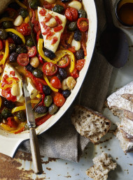 Roasted Feta, Mixed Olives and Capsicums